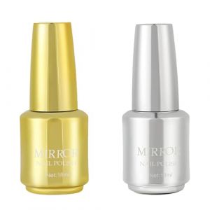 Polour &agrave; ongles m&eacute;talliques 2PCS, vernis &agrave; ongles en gel m&eacute;tallique de 1, 3x3, 2 pouce, vernis en or dr&ocirc;le de bricolage, en argent facile utiliser, pour le salon manucure (RFITGNEEDNEED, neuf)