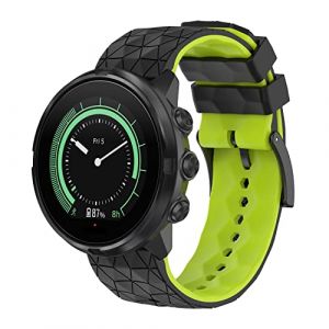 Gheper Bracelet en silicone souple dichromatique compatible avec Suunto 9 Baro/Suunto 7/Suunto 9/Suunto D5/Suunto Spartan Sport Wrist HR Bracelet de rechange pour montre intelligente (Gheper-FR, neuf)