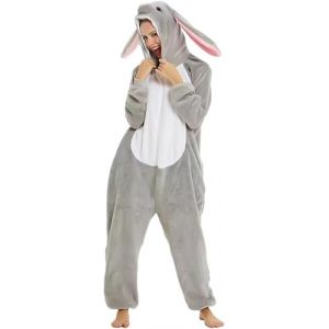 PENGMAI Unisexe Adulte Pyjama Combinaison Animaux Onesies Halloween Costume Animal Cosplay Le Lapin Déguisement Loungewear (PENGMAI, neuf)