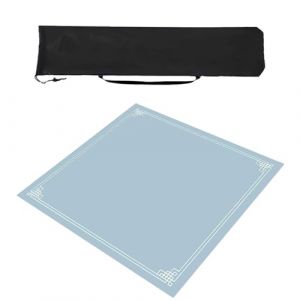 ZNQNDSR Tapis De Table Mahjong avec Sac De Rangement, Tapis De Mahjong pour Jeux De Cartes De Poker, Tapis De Jeu De Mahjong Carr&eacute; Antid&eacute;rapant(Light Blue,80x80cm) (lvliangshilishiqulanfengbaihuoshanghang, neuf)