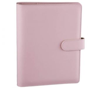HAUTOCO Classeur a5, en cuir synthétique, Classeur a5 6 anneaux Cover pour papier et carnet de notes rechargeables A5 Organiseur Planificateur Reliure(papier intérieur non inclus), rose (Hautoco Online, neuf)