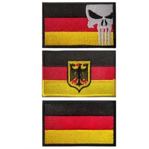3 Drapeaux Allemands Patch Scratch,patch Militaire Ecusson Thermocollant,Pour V&ecirc;tements De Sport Et &Eacute;quipements V&ecirc;tements Uniformes Militaires Tactiques (gadeloosik O&Uuml;, neuf)