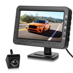 Rimoody Kit de Cam&eacute;ra de Recul Voiture 4,3 Pouces - Cam&eacute;ra de Plaque Syst&egrave;me AHD 1080P avec Lentille Pivotante IP68, Aide au Stationnement Lignes R&eacute;glables, Moniteur 12-24V pour Voiture (Rimoody Tech, neuf)