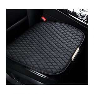 CGEAMDY 2 Coussin Voiture Siege, en Cuir PU, Coussin de Siège de Voiture, Housse de Siège Auto, Protecteur de Siège de Voiture Avant Super Doux Confort, pour Camion, SUV, Fourgonnette (Noir) (CGE Auto, neuf)