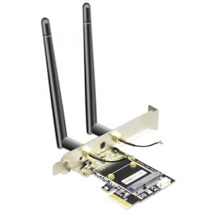 GLOTRENDS WA02 Adaptateur Bluetooth Mini PCIe vers PCIe X1 WiFi pour Module Mini PCIe WiFi 4/5/6/6e/module TPU Corail, avec kit d'antennes SMA 3,5-dBi (GLOTRENDS FR Official Store, neuf)