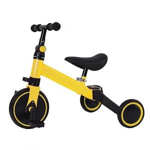 RELOVE LANTUS Draisienne Vélo pour Enfant à partir de 1 an, Jouet avec 3 Roues pour Vélo bébé de 12 à 36 Mois, Premier vélo sans pédales pour garçons et Filles comme Cadeau d'anniversaire(Jaune) (Hechheu, neuf)