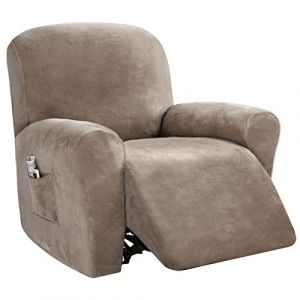 Lot de 4 housses de protection pour fauteuil de télévision, fauteuil de relaxation, élastique en velours épais, pour fauteuil de massage, fauteuil de relaxation, fauteuil de relaxation, fauteuil TV, (Absolutely perfect, neuf)