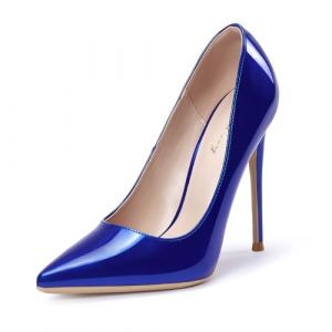 GENSHUO Femmes Mode Bout Pointu Escarpins À Talons Hauts Sexy Slip on Stiletto Party Chaussures 12 CM / 4.72IN,Bleu Royal, 41 EU(11 US) (angelilazhou, neuf)