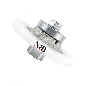 NBB Roue profilée diamantée avec guide et couverture plus grande fraises de chanfreins en diamant foret toupie pour profiler carreaux porcelaine céramique granit marbre pierre (Half-Bullnose B10) (EASTAR SUPER HARD TOOLS S.L., neuf)