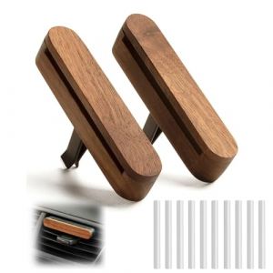 YAYNO Lot de 2 diffuseurs de voiture en bois pour huiles essentielles avec 20 recharges d&eacute;sodorisant pour voiture clip de ventilation Auto Ent L&uuml;Ftung &Ouml;L Diffusor (peimichen, neuf)
