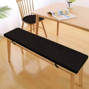Bettschlange Coussins pour Bancs De Jardin, Coussin Salon De Jardin Exterieur, Antidérapant Coussin De Siège, Assise Coussin pour Banc De Mobilier Terrasse Canapé Extérieur,Noir, 110x30x3cm (Bettschlange, neuf)