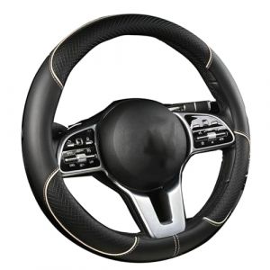 Couvre Volant Voiture pour Porsche 718 Cayman / 718 Cayman S, Housse de Volant en Microfibre Douce Antidérapant Respirant Housse Volant Voiture, Type O-Beige (XIAOLINB, neuf)