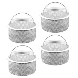 MKEAWWU 4Pcs Filtre À Évier En Acier Inoxydable, Filtre Evier Cuisine 7,5 Cm,Filtre Evier Tamis D'Évier, Crépine D'Évier De Cuisine (hefeimenshudianzishangwuyouxiangongsi, neuf)