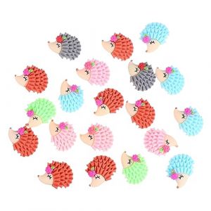 OSALADI 2 Ensembles Accessoires De Hérisson En Résine Artisanat Embellissements De Hérisson Charmes De Hérisson Embellissements Pour Le Bricolage Joli Décor Animalier 20 Pièces * 2 (Original MJW, neuf)