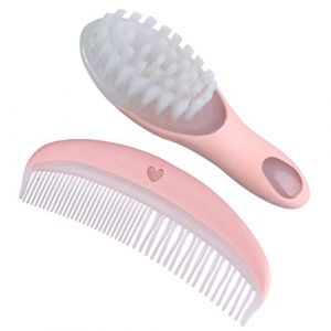 SUPVOX peigne et brosse a cheveux pour bebe cuir chevelu masseur de soins du cuir chevelu rose (Curve Saver, neuf)