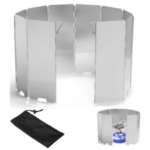 Pare-Vent Pliable Aluminium 16 Plaques Pare Vent Pliable Rechaud pour Camping Pique-Nique Cuisini&egrave;re &agrave; Gaz (TRADA_DJSHGLJDK, neuf)