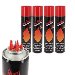 Lot de 4 recharges de gaz pour briquet (Bazar apetitprix, neuf)