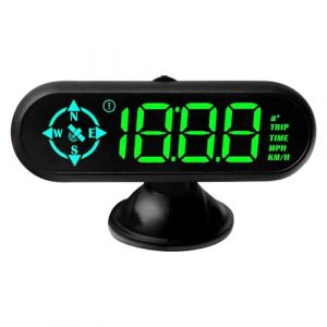 GOEDCH Écran tête haute : HUD de voiture, compteur de vitesse GPS, compteur de vitesse numérique universel avec installation Plug & Play, fonctionnement USB, flash automatique pour tous les véhicules (YINPLQ, neuf)