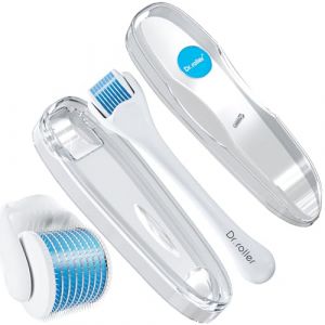 Dr.roller Dermaroller Cheveux, Derma Roller Barbe 0,5 mm Aiguilles en Titane de, Microneedling Roller Cheveux Repousse, Rouleau Barbe Homme, Stimuler la Croissance de la Barbe et Des Cheveux (Dr.roller, neuf)