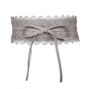 MILAKOO Femmes Ceinture de taille Large Dentelle Douce avec Cordon de Serrage Gland Femmes Ceinture à Nouer Large Obi Large Bande d'enroulement Taille Cravate Ceinture pour robe Mariage Parti (Baiyu Jewelry, neuf)