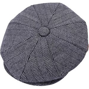 reshmena Casquette plate pour homme - B&eacute;ret - Chapeau &agrave; bec de canard - Chapeau de lierre - Casquette de chasse en tweed - Chapeau Gatsby - Chapeau de boulanger en tissu pour gar&ccedil;on, Chevrons gris, L (SANZCO LTD, neuf)