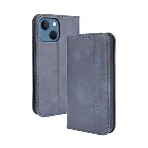 EASSGU Coque pour iPhone 14 Plus (6.7" inches), Etui Flip Folio en Cuir PU avec Interrupteur Magnétique, [3 Fentes pour Cartes] [1 Portefeuille] Housse - Bleu (EASSGU, neuf)