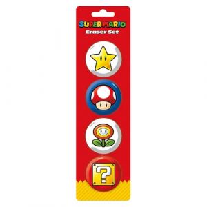 Super Mario - Gomme ESSENTIAL (Taille unique) (Rouge/Jaune) (MrPackage, neuf)