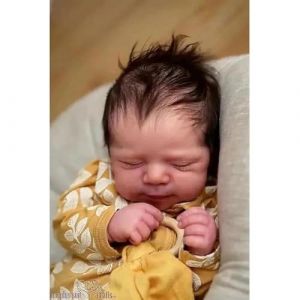 Zero Pam B&eacute;b&eacute; Reborn Garcon Yeux Ferm&eacute;s, 48CM Silicone Poupee Reborns Garcon, Bebe Reborn Silicone Corps Complet Souple, Poup&eacute;e Reborns avec Cheveux, Poup&eacute;e Nouveau-n&eacute; R&eacute;aliste pour 3+ Enfants (Estotrade, neuf)