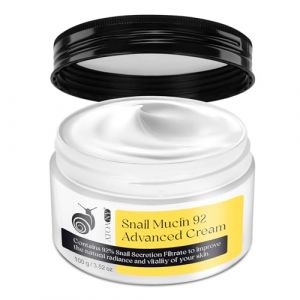 Crème réparatrice à la bave d'escargot 92 % - 100 g - Crème hydratante à l'acide hyaluronique pour le visage - Pour peaux sèches et sensibles - Pour tous types de peau (ITSDAWN, neuf)