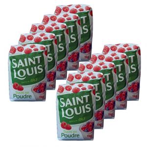 Lot 10x Sucre en poudre - Saint Louis - paquet 1kg (SELFDRiNKS, neuf)