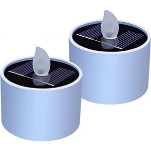 Gusengo Bougies Solaires, Bougies Chauffe-Plat Solaires, Bougies Chauffe-Plat LED sans Flamme, Bougies LED Étanches Rechargeables, pour Jardin Extérieur, Cour, Mariage Décoration (Gusengo, neuf)