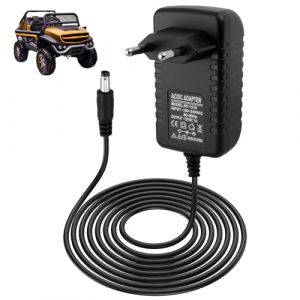 12V 1A Chargeur Voiture &Eacute;lectrique Enfant, Chargeur de Batterie pour SUV, ATV, Moto, Quad Electrique Enfants Jouets de Voiture &agrave; Enfourcher Electric Ride-Ons Accessoires, Connecteur 5,5 x 2,5 mm (MaiErKen, neuf)