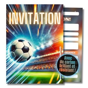 HIDEBLOOM I Cartes d'invitation Anniversaire Football Enfant Gar&ccedil;on I 12 Pi&egrave;ces I DIN A6 (10,5 cm x 14,8 cm) I Soccer Party I Invitation Anniversaire I Gar&ccedil;ons Filles I Carte d'invitation F&ecirc;te Enfants (Hidebloom, neuf)