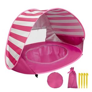 YORFULL Tente de Plage Bebe Anti UV 50+, Tente Bebe Portable avec Mini Piscine, Adaptée à la Plage et au Camping, avec Sac de Transport (YORFULL, neuf)