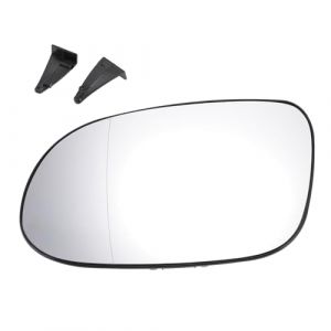 A ABSOPRO Verre De R&eacute;troviseur Lat&eacute;ral Gauche De Remplacement Avec Plaque De Support Asph&eacute;rique Chauff&eacute;e En Verre Blanc pour Mercedes Classe A W168 Clk C208 Slk R170 1996-2004 (Pasopro, neuf)