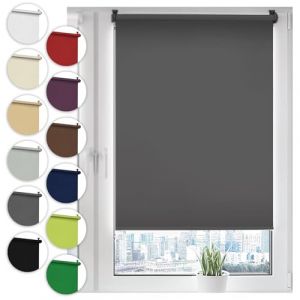 Sonello Store occultant Klemmfix sans percage 85cm x 150cm Gris, Store Enrouleur Opaque pour fenêtres et Portes, Fixation avec ou sans perçage, Kit de Montage Inclus, Protection Solaire (GardenFlora - Home & Garden, neuf)