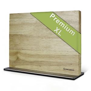 QUINTESSIO - XL Porte couteaux aimanté - bloc à couteaux magnétique des deux côtés - porte-couteaux magnétique - support couteau de cuisine - bloc à couteaux cuisine vides en bois - chêne clair (Varento, neuf)