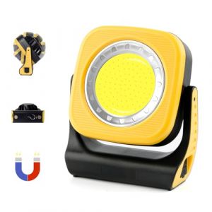 ErayLife Projecteur LED Rechargeable, Lampe de Chantier Portable de Batterie Rechargeable 5000mAh, Super Lumineux Projecteur ext&eacute;rieur COB avec USB &eacute;tanche pour Camping, Garage, Urgenc (Nowupup-EU, neuf)