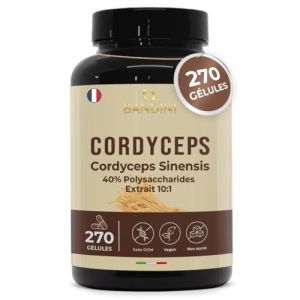 Bandini® Cordyceps Sinensis 6.500mg - 270 Gélules - Extrait de champignon vital CS-4 (10:1) - Énergie & Performance Sportive - 40% de Polysaccharides Bioactifs - Sans Additifs, Vegan - Pour 3 mois (Bandini Pharma, neuf)