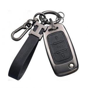 Coque Cl&eacute; Coque de Cl&eacute; de Voiture 3 Boutons en Alliage de Zinc, Compatible Avec Les Volkswagen Passat B7, Golf, Polo, Beetle, Jetta, Touran, Eos et Scirocco, Id&eacute;ale pour Prot&eacute;ger Les T&eacute;l&eacute;commandes (feitongdianzi, neuf)