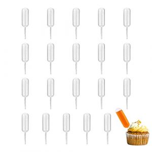 Pipette Graduée,Pipette Plastique,Pipettes Jetables,Pipette Compte Goutte,Pipette Graduée Plastique,Pipette Transfert pour Mélanger le Parfum,4ML, (20PC-4ML) (Poseidoneye, neuf)