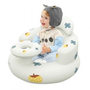 Siège Gonflable Pour Bébé, Siège De Bain Pour Bébé, Tabouret Gonflable Chaise Pour Enfant, Chaise De Douche Gonflable Pour Enfant, Sièges De Bain À Pompe Intégrée Pour Bébe, Sièges De Sol Bébe (CAMEIRGOU, neuf)