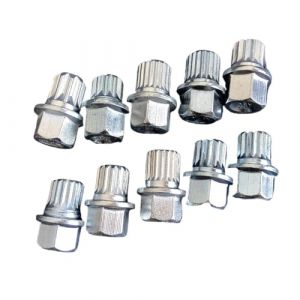 Vis De Roue,Ecrou Antivol Lot de 5 boulons de roue antivol, &eacute;crou de blocage, adaptateur de cl&eacute; #000-#009, convient for Bora Golf Jetta Passat, convient for Audi A4 A6 A8 TT Q7 Q5(000 10 teeth) (anyangxiaoxiaomaoyishanghang, neuf)