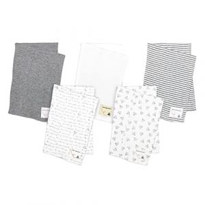 Burt's Bees Baby Hubbmx Lot de 5 Bavoirs Extra absorbants 100% Coton Bio (Fast Media Ships From USA, neuf)