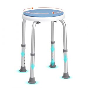 VEVOR Si&egrave;ge de Douche Antid&eacute;rapant Rotatif &agrave; 360&deg; Tabouret de Douche 136,1 kg Hauteur R&eacute;glable 360-485 mm Chaise de Douche en Alu Aide &agrave; la Douche pour Personnes &Acirc;g&eacute;es Femmes Enceintes Salle de Bain (MEDICAL66, neuf)