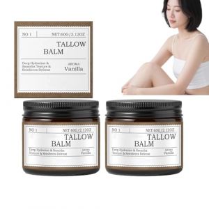 Crème hydratante et adoucissante pour le visage et le corps à base de saindoux – Hydratation intense, absorption rapide, texture non grasse, crème naturelle légère et nourrissante pour (2pcs) (TXYUE, neuf)