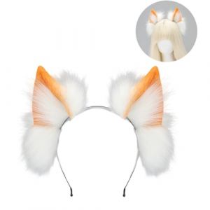 Serre-t&ecirc;te &Eacute;lastique Avec Oreilles De Loup R&eacute;aliste Bandeau Pliable Pour Femmes Adolescentes Filles Soir&eacute;es &Agrave; Th&egrave;me Tenue Quotidienne &Eacute;v&eacute;nement Anim&eacute; Cerceau D'oreille De Loup (dongguanshiyufenghanggzhongbiaoyouxiangongsi, neuf)