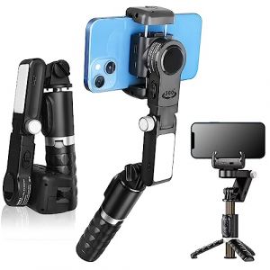 STRBDYI Stabilisateur Smartphone,Gimbal Stabilisateur Téléphone Portable,Selfie Stabilisateur,Télécommande Bluetooth pour Vlogging,Youtube,Vidéo en Direct Compatible avec iPhone/Android (Noir) (HBCPF, neuf)