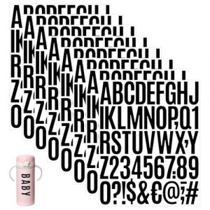 GETRICH 12 Feuilles 600 Pi&egrave;ces Lettres Autocollantes et Chiffre Autocollant, 2 Pouce Lettre Autocollantes Noir Vinyle Lettres Adh&eacute;sives Stickers Lettres Alphabet pour Cartes de V&oelig;ux DIY Scrapbooking (TENG-store, neuf)