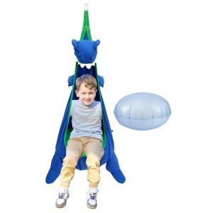 harupink Niche suspendue mignon, siège à bascule pour enfants, avec coussin gonflable, fauteuil suspendu, fauteuil à bascule sensoriel, charge maximale 80 kg, hamac pour enfants pour l'intérieur et (TMHYMU, neuf)